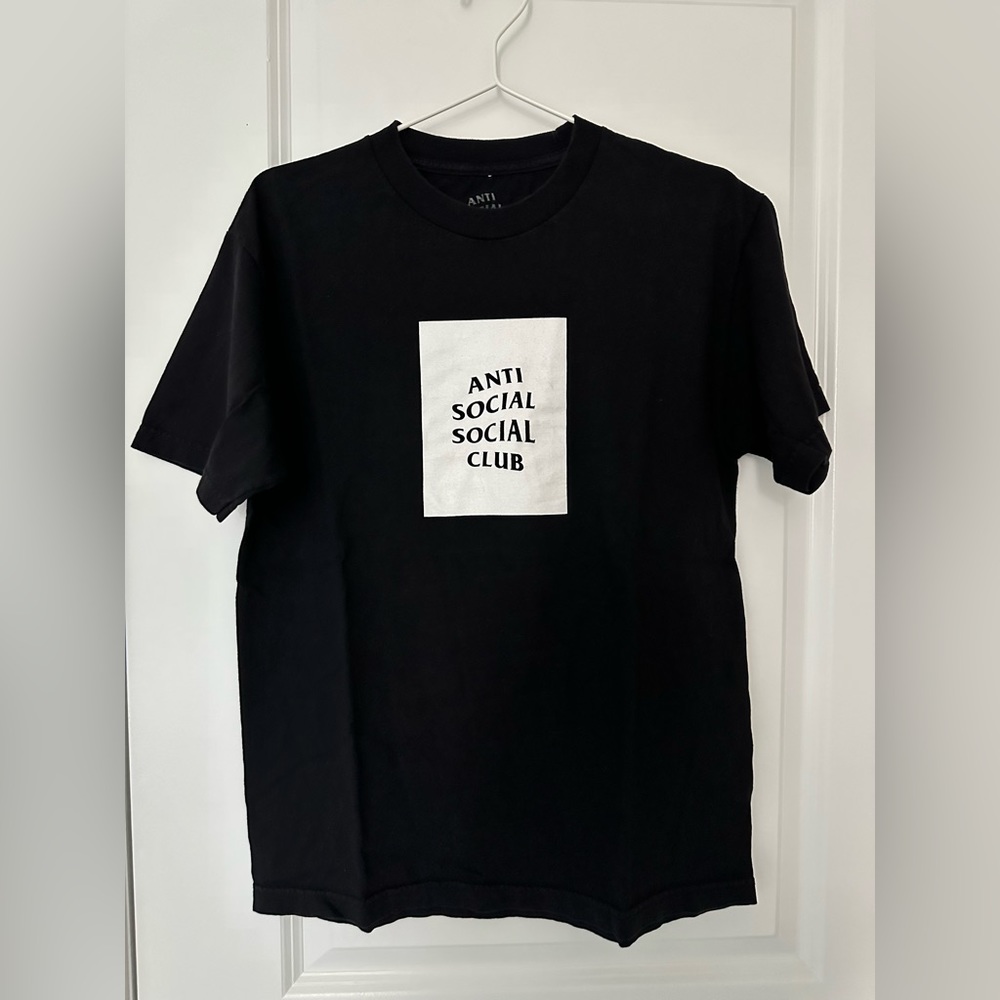 Anti Social Social Club Black Box Logo Tee Size Medium